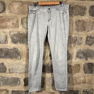 DKNY Jeans‎ Ave B Ultra Skinny Jeans Light Gray Casual Y2K Faded Mid Rise